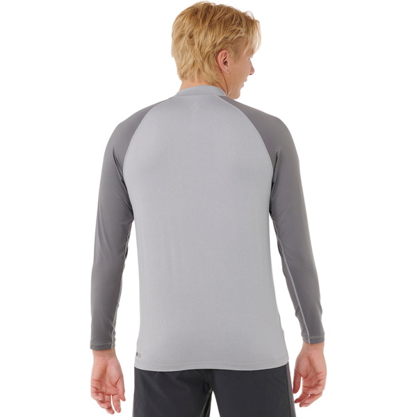 2026 Rip Curl Mens Shock UPF Long Sleeve Rash Vest 16GMRV - Grey Marle